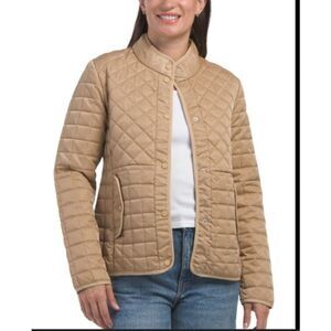 Rebecca Minkoff Tan Diamond Quilted Short Jacket, S, NWT $228.00